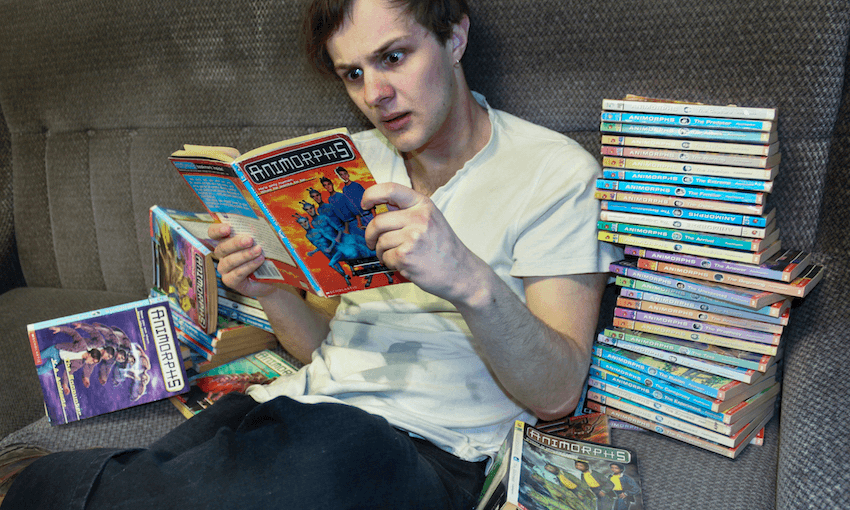 One man reads fifty-four Animorphs books. 
