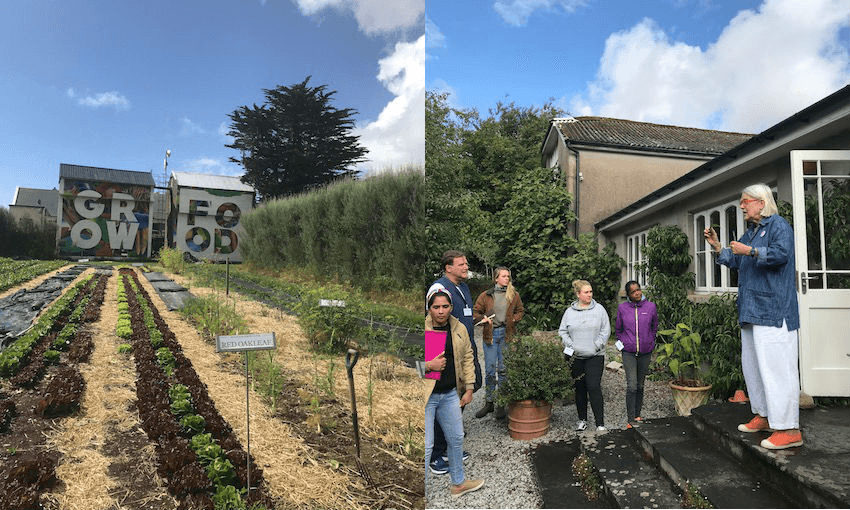 A simple, powerful sentiment borders one of the Ballymaloe gardens; and Darina Allen shares some wisdom with her students (Photos: Supplied) 
