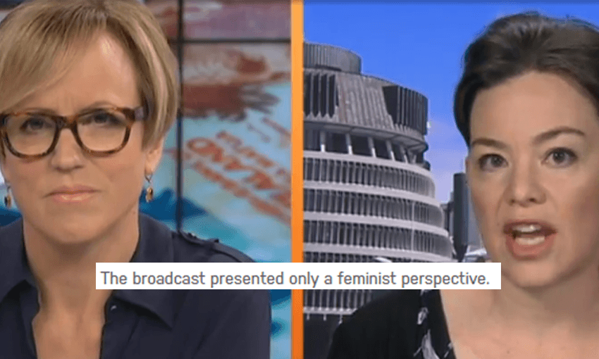 “To maintain balance, the broadcaster must allow for an anti-feminist and/or a men’s rights perspective” 
