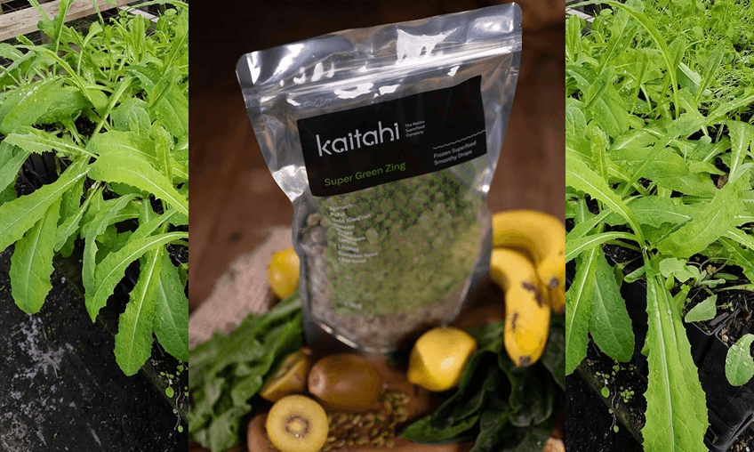 Kaitahi’s super green zing smoothie drops include indigenous ingredients such as locally grown pūhā (Photos: Facebook/Kaitahi) 

