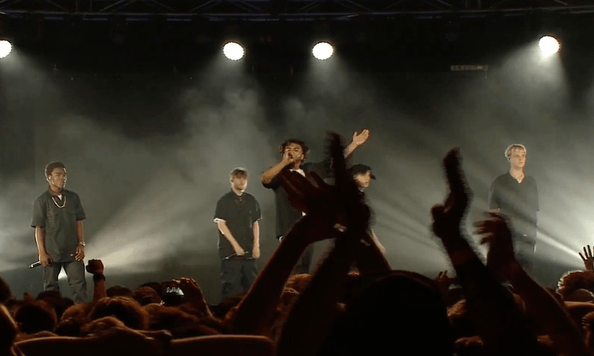 BROCKHAMPTON AT LOGAN CAMPBELL CENTRE, AUCKLAND, 21 SEPTEMBER 2018 (PHOTO: YOUTUBE) 
