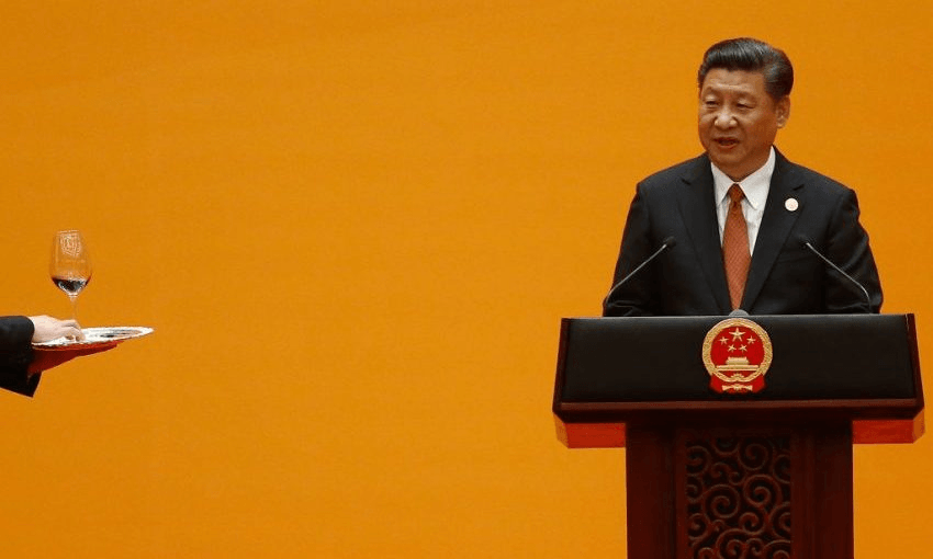 Chinese President Xi Jinping delivers his speech during the welcoming banquet for the Belt and Road Forum at the Great Hall of the People in Beijing, China May 14, 2017. Photo: Damir Sagolj – Pool/Getty Images 
