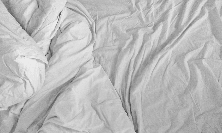 Full Frame Shot Of Crumpled Sheet On Bed