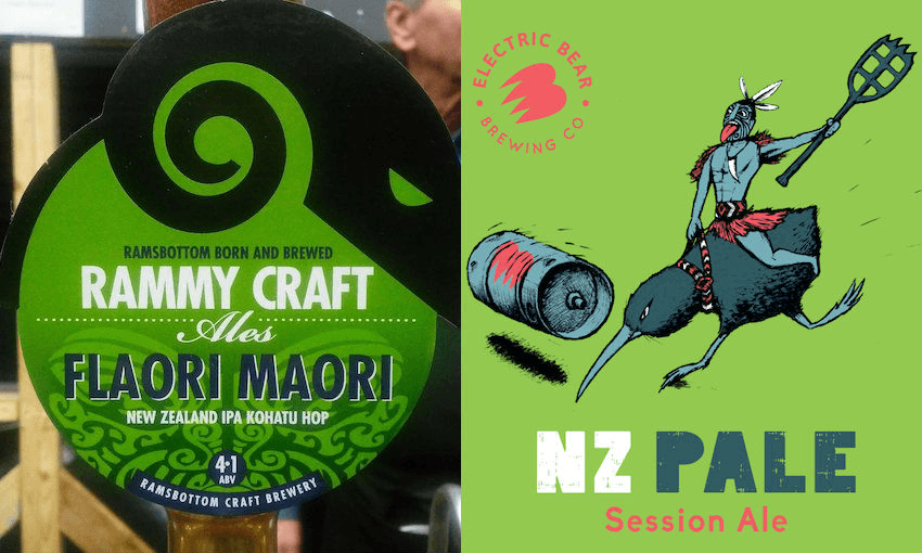Rammy Craft Ales’ ‘Flaori Maori’ and Electric Bear’s New Zealand-hopped session pale ale (Photos: Supplied) 
