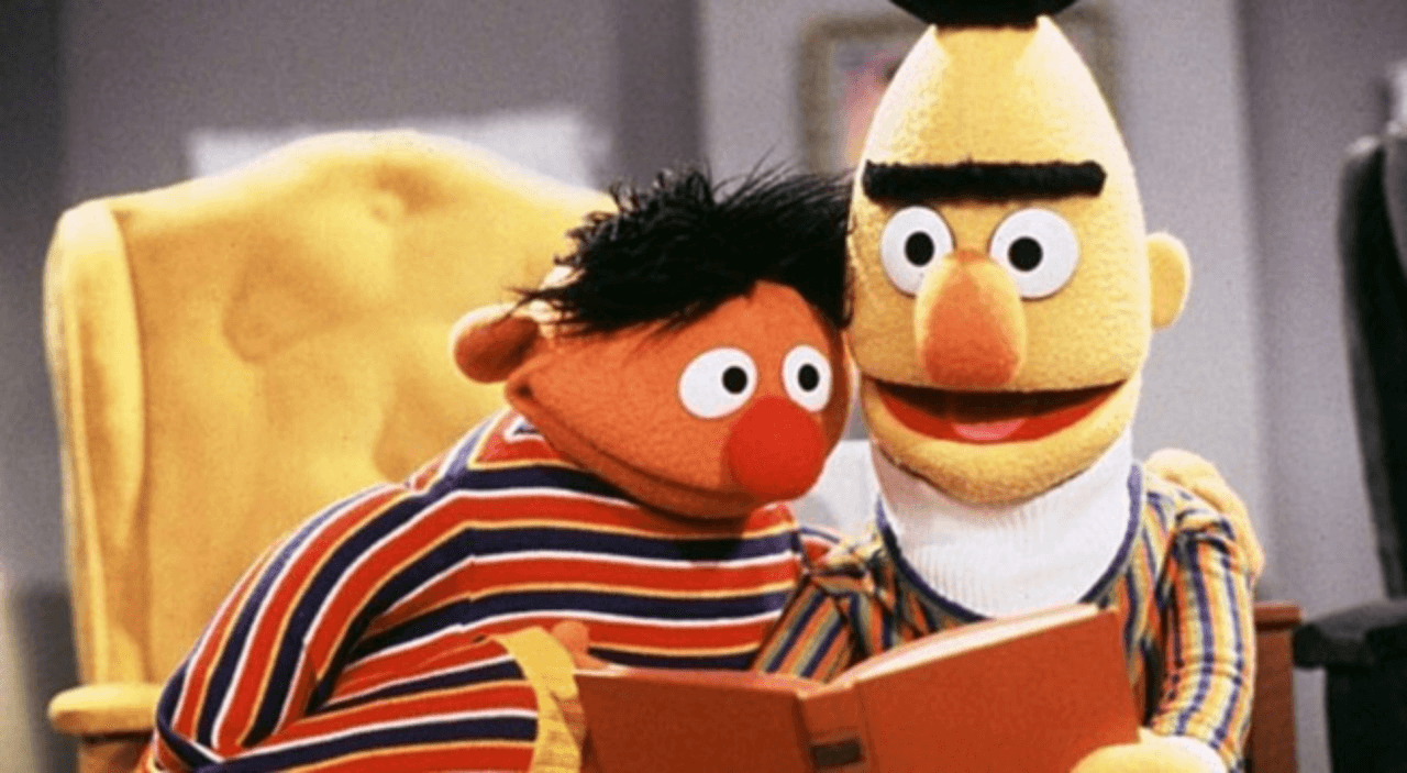 Bert and Ernie. Totally gay for and with each other, and also in general. 
