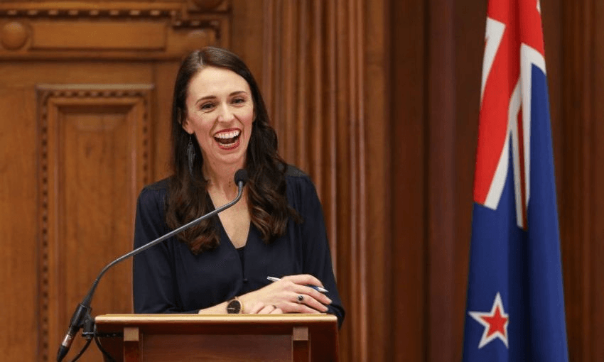 Jacinda Ardern speaks to media during a confidence and supply agreement signing at Parliament on October 24, 2017 (Photo: Hagen Hopkins/Getty Images) 
