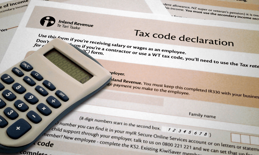 Tax code declaration form from New Zealand