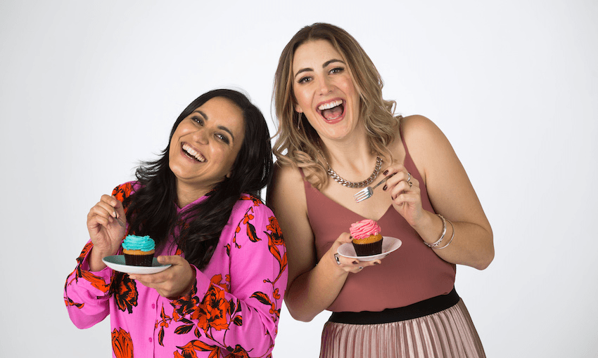 Hayley Sproull (right) can be currently seen hosting The Great Kiwi-Bake Off. 

