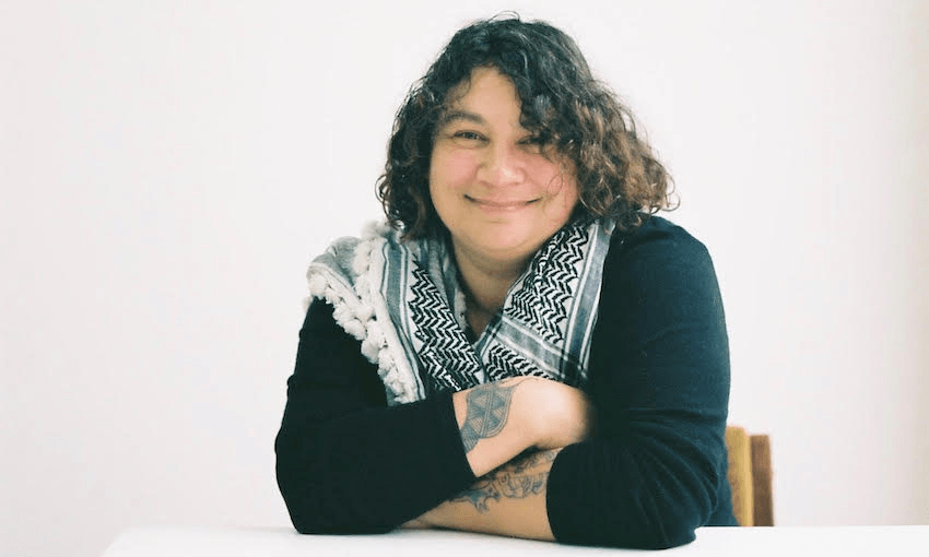 Metiria Turei at Blue Oyster Art Project Space. Image: Rory Sweeney 
