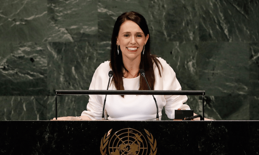 Prime Minister Jacinda Ardern at the General Assembly of the United Nations where she spoke of the need for global political action on climate change (Image: 
EPA/PETER FOLEY) 
