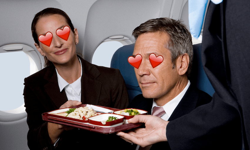 “I heart plane food” 
