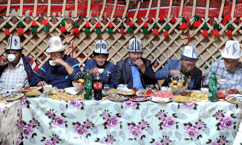 Feastin’, Kyrgyz style (Photo: Viktor DrachevTASS via Getty Images) 
