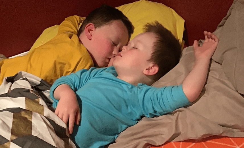 The author’s children. Asleep… but at what price? (Image: Supplied)  
