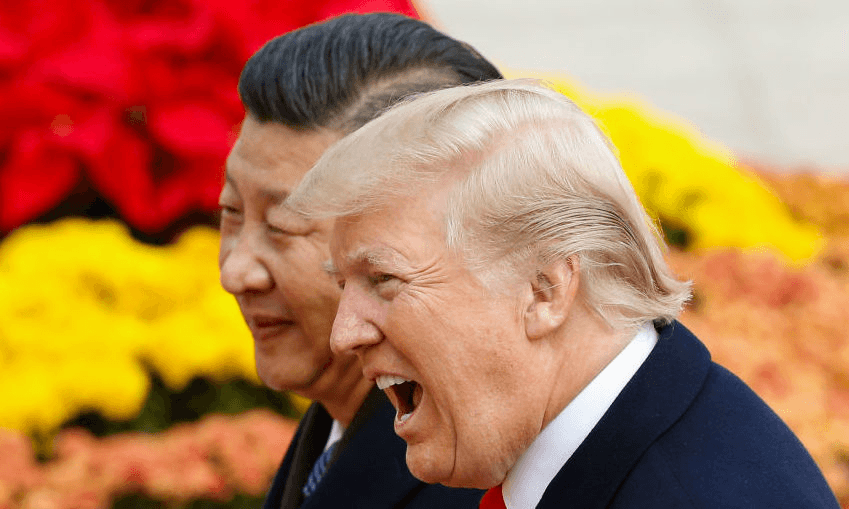 Presidents Xi and Trump, in happier times (Photo: Thomas Peter-Pool/Getty Images) 
