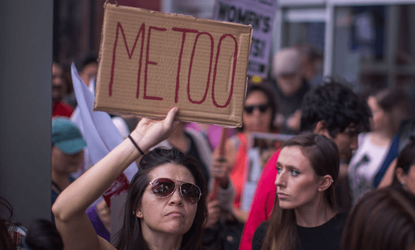 Demonstrators participate in the #MeToo Survivors’ March in Los Angeles in 2017. Photo: David McNew/Getty Images 
