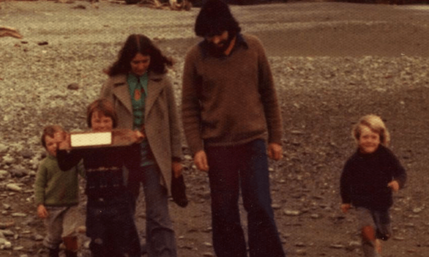 Lee and the kids with Bill Mathieson – that was 1977 after I dropped out/blew up at Seaview and we moved up the Coast Road.