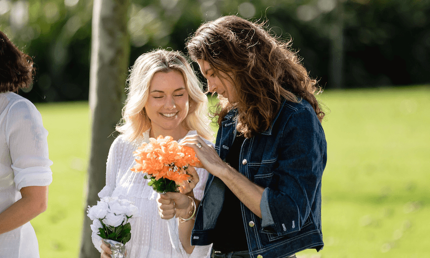 CAITLIN AND BENJAMIN UP A TREE… (PHOTO: SUPPLIED) 

