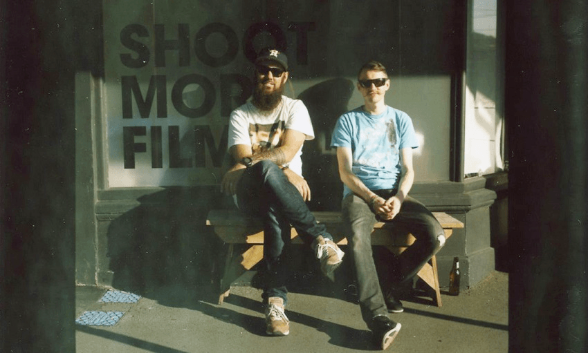 Managing director Sean Aickin (left) and director Darren Cliff (right) shot on Fujifilm FP100C instant film (Photo: Andy McRae) 

