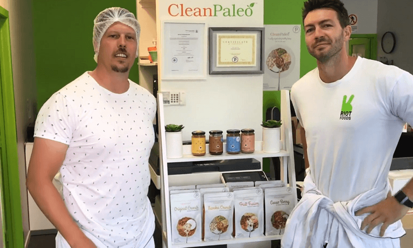 Riot Foods co-founders Ryan Kamins (left) and Art Green (right) (Screenshot: Vimeo) 
