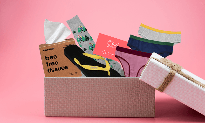 A socially conscious box of gifts for Christmas 
