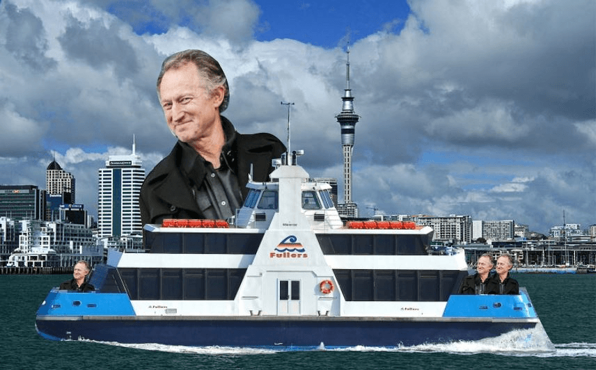 Devonport man David Slack glides across the harbour to the central business district, Auckland 
