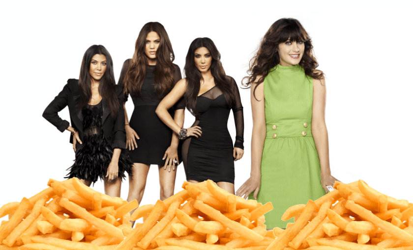 new girl kardashians vocal fry zooey deschanel 
