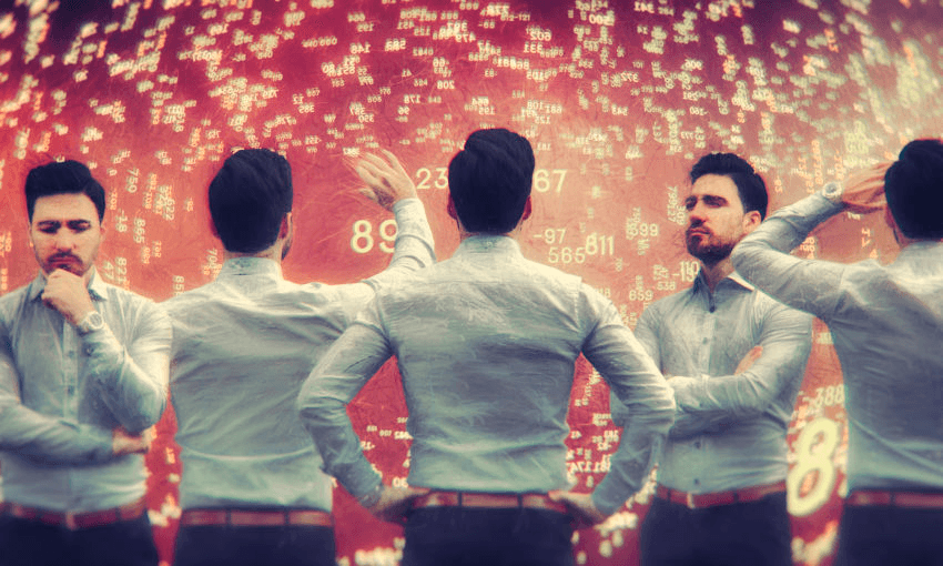 Alex Braae, played here by a model, confronts data. Image: Getty 
