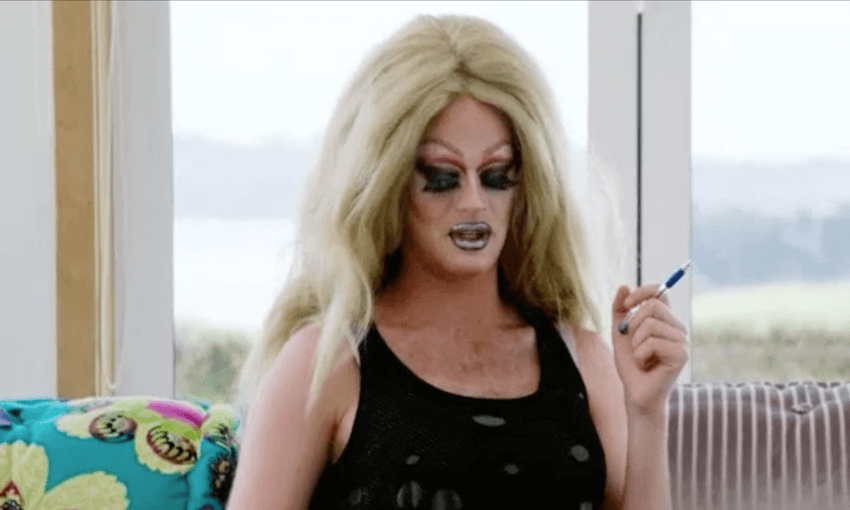 Lola Blades contemplates her rap. 
