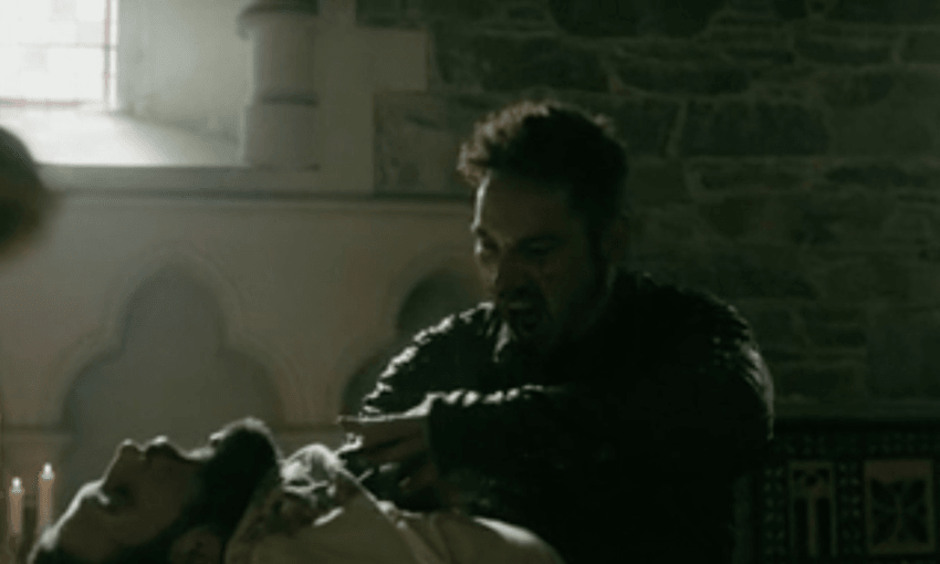 Bishop Heahmund making a compelling counter-argument in a debate with Cuthred  
