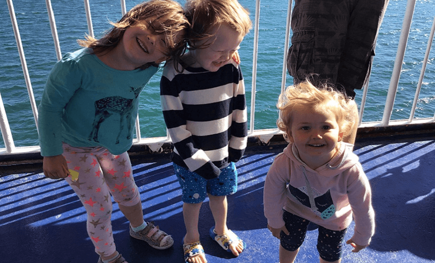 The kids at the end of our very good trip! 
