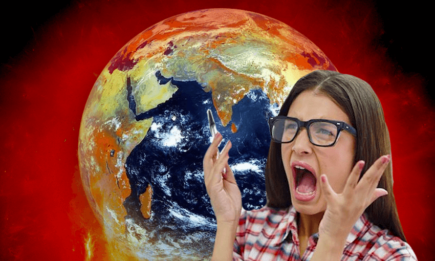 An artist’s impression of a person who has been reading lots of climate change news (Picture: Tina Tiller)  
