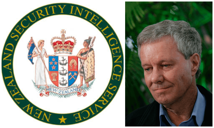 The logo of the NZ Security Intelligence Service / former Green MP Keith Locke 
