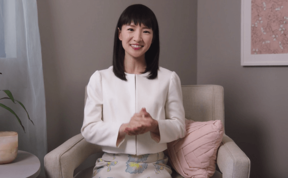 Decluttering guru Marie Kondo in a scene from her show Tidying Up with Marie Kondo