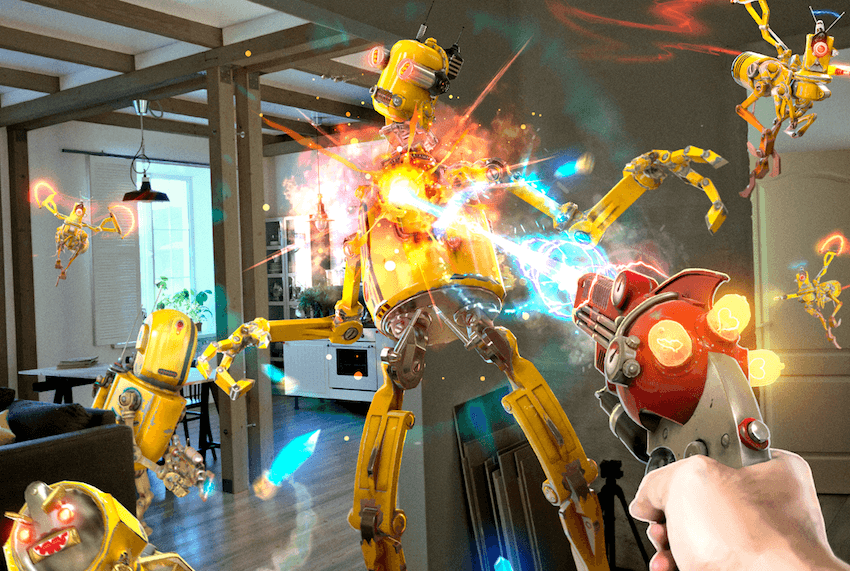 A snapshot of the mixed reality world of Magic Leap. (supplied) 
