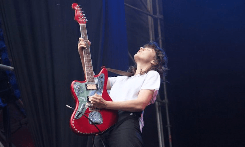 Courtney Barnett performing at Laneway 2019 Photo: RNZ / Alice Murray 
