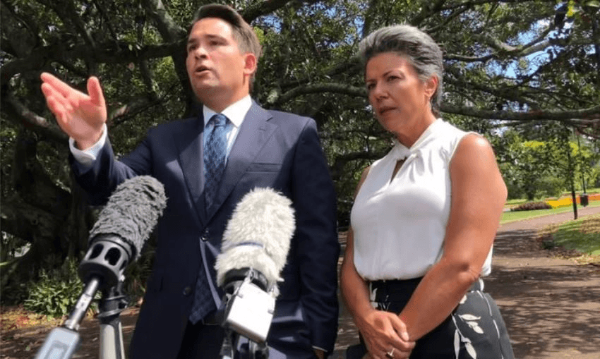 Simon Bridges and Paula Bennett. Photo: RNZ / Brooke Jenner