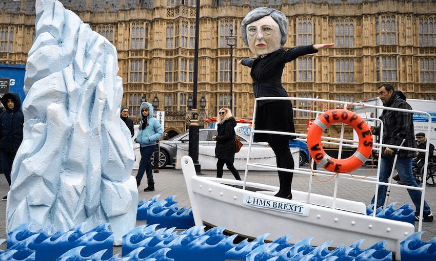 Can May turn this ship around? (Photo: EPA/Neil Hall) 
