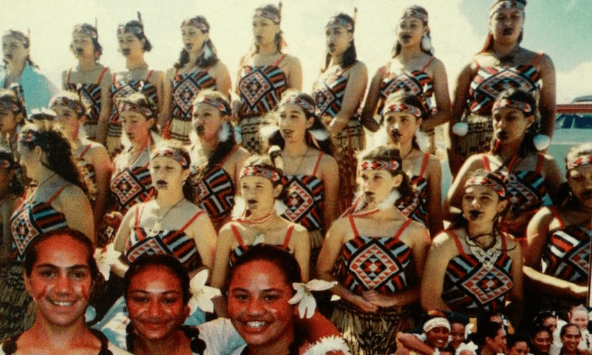 Ngā Wāhine Toa o Maungawhau, Polyfest 1996. Image: Sarah Mariu 
