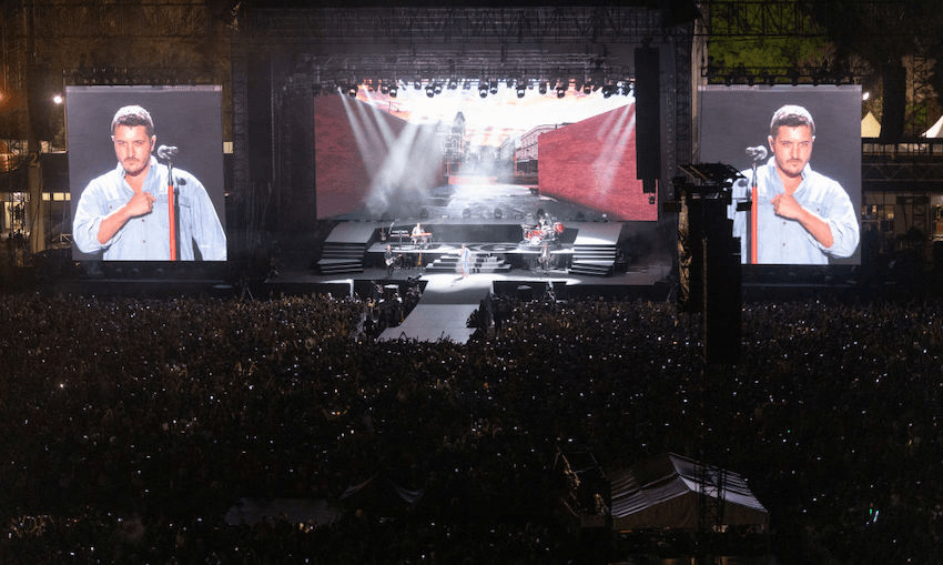 Six60 perform on stage at Western Springs Stadium on February 23, 2019 in Auckland. (Photo by Dave Simpson/WireImage) 
