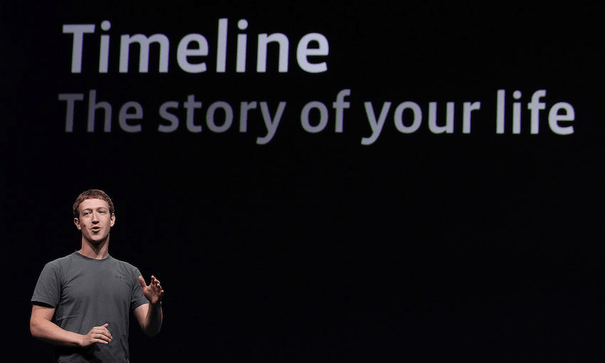 Facebook CEO Mark Zuckerberg announces Timeline (Photo by Justin Sullivan/Getty Images).