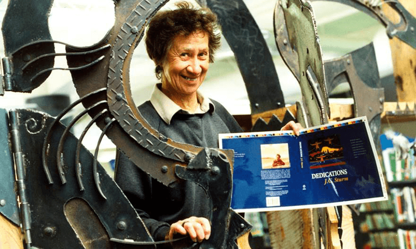 J. C. Sturm, Wellington Library with cover of Dedications (1996). Image: Supplied. 
