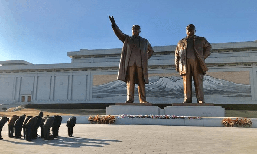 Life in North Korea involves much bowing to the ‘Eternal Leaders’. (Photo: Mark Thomas). 
