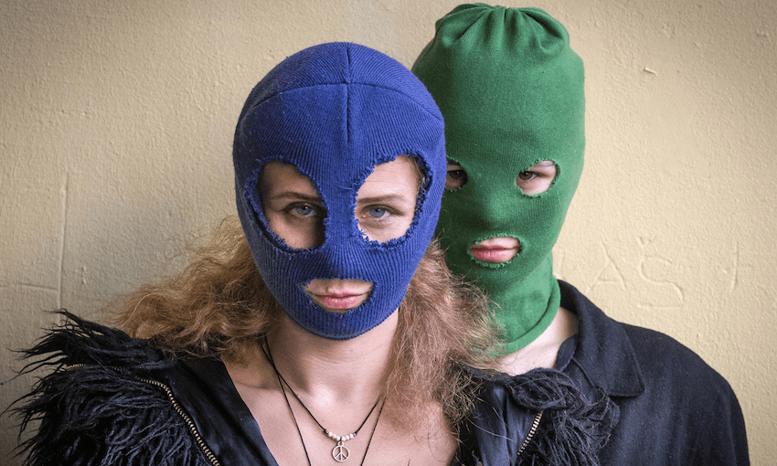 Two members of the Pussy Riot collective. 

