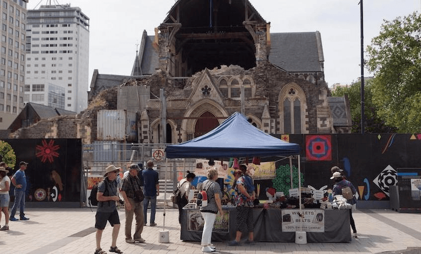 Tourists in front of the Anglican Cathedral. Photo: James Dann