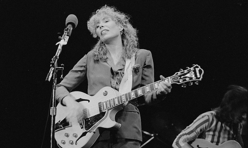 Joni Mitchell in Concert   (Photo by Roger Ressmeyer/Corbis/VCG via Getty Images) 
