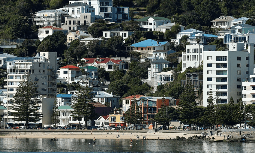 Housing above Oriental Bay in Wellington, on what appears to be a good day (Getty Images)