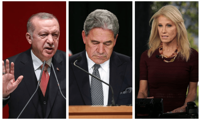 President Erdogan and KellyAnne Conway have both tried to use the Christchurch attacks to score political points (Getty Images)  
