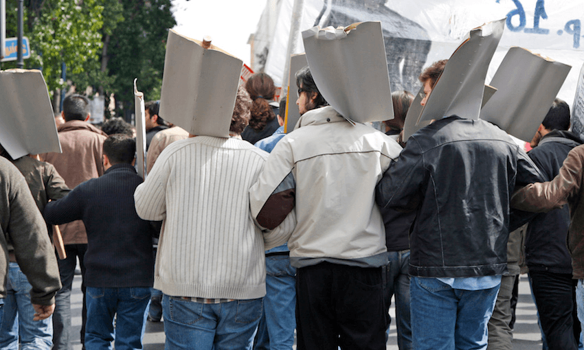 Students striking. Photo: Getty Images.