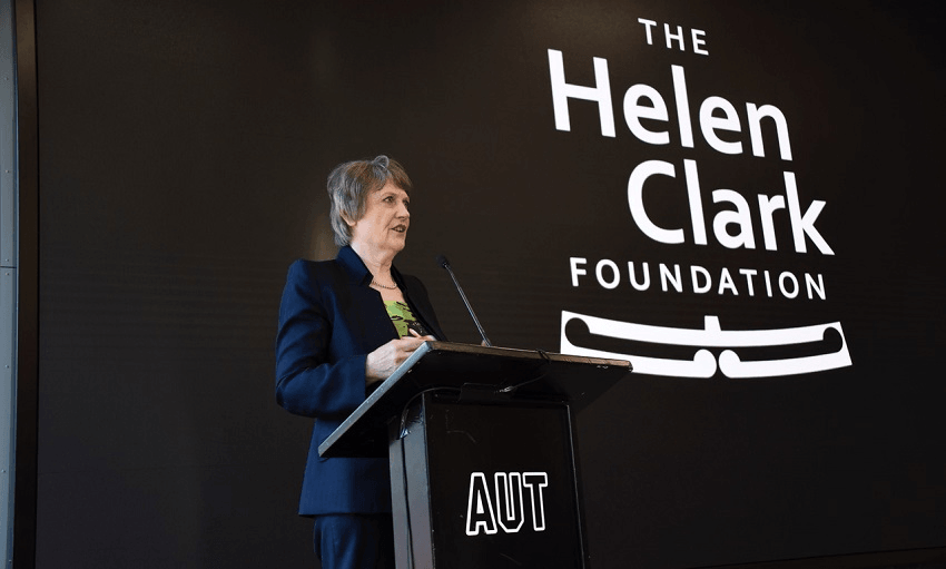 Forner Prime Minister Helen Clark speaking at the launch of the Helen Clark Foundation (Photo: Supplied) 
