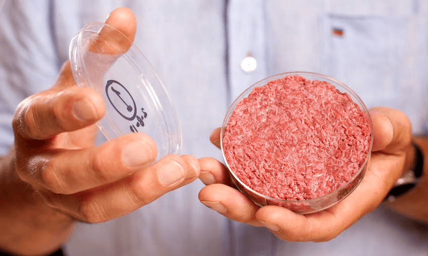The world’s first lab-grown beef burger. Would you eat it? 
(Photo: David Parry / PA Wire, CC BY-ND) 
